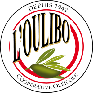 le logo de l'oulibo écrit entouré de rond noir et rouge avec une olive en dessous