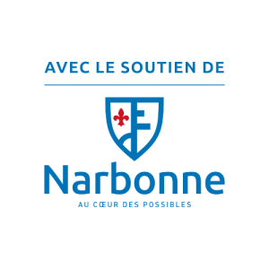 le logo de la mairie en bleu avec un bouclier en blanc et bleu au milieu
